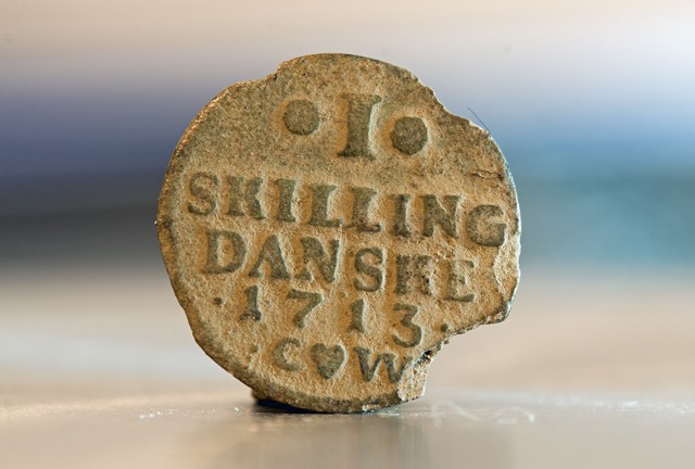 1 skilling danske 1713, Frederik IV