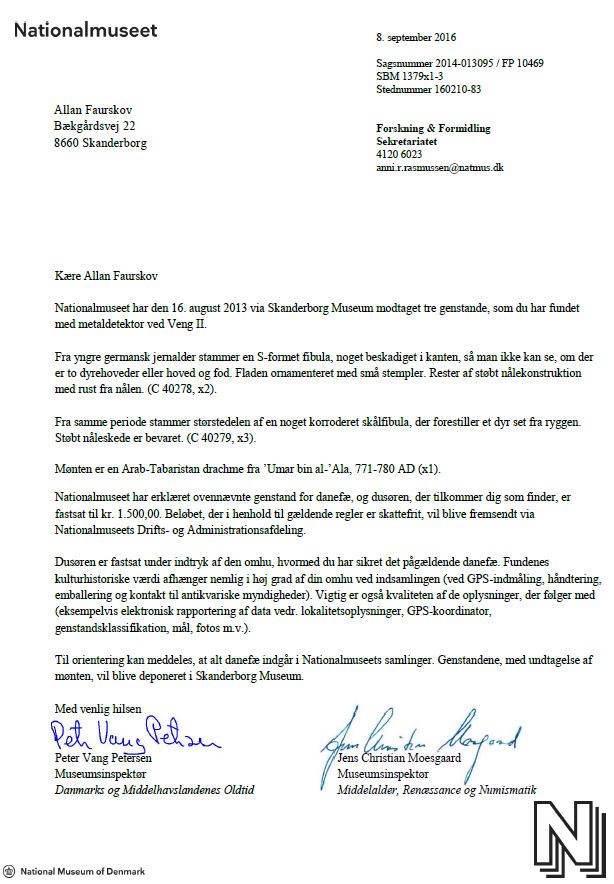 Danefæbrev til mig :-)